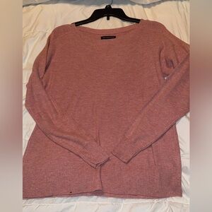 American Eagle Pink waffle Sweater